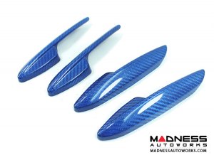 Alfa Romeo Giulia Interior Door Handle Trim Set - Carbon Fiber - Blue Candy